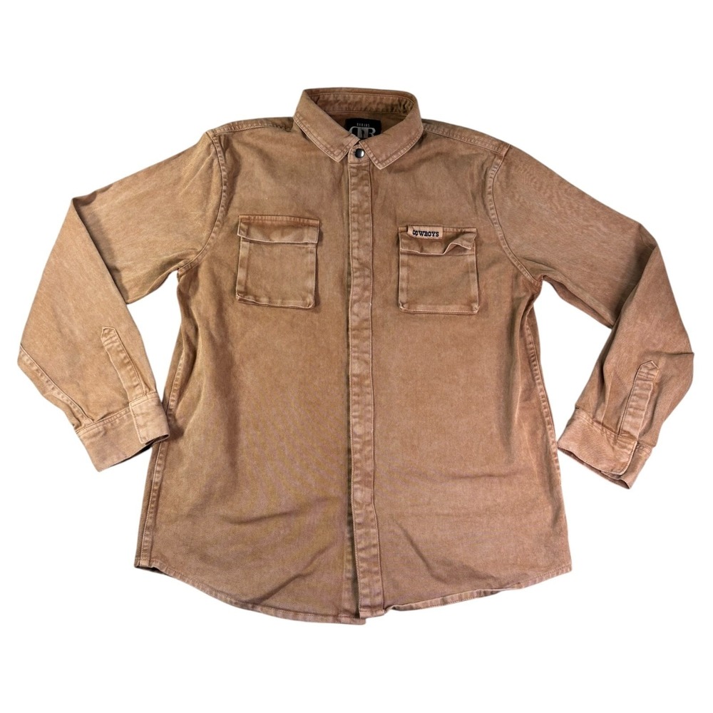 Darius Rucker Dallas Cowboys Mens Tan Canvas Button Down Shirt DR134LW170 M